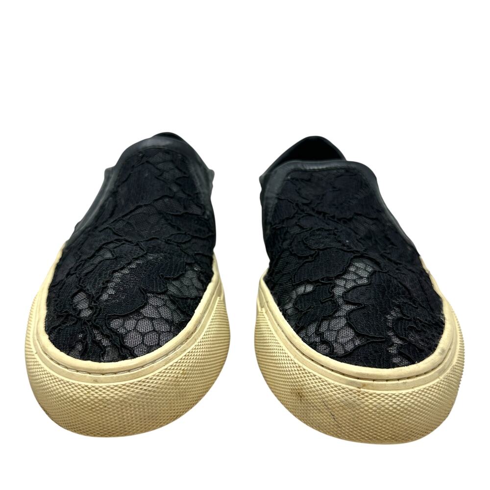Sandro Anikka Lace Sneakers Slip-On Flat Black Size 39 US 8.5 - Picture 2 of 16